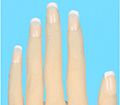 Fingerneglalakkur nakinn franskur manicure