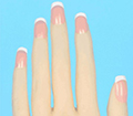 Color Pink ungue digiti ejus Gallico Manicure