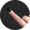 Color de uñas Estrella-verde-oscuro-uña-dedo