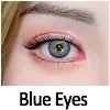 Øyefarge WMsilikon-øyne-blå