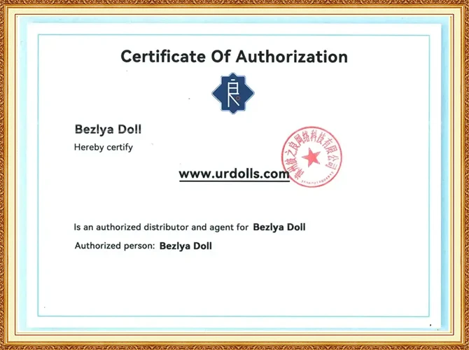 Papusa de dragoste Bezlyadolls-Certificat