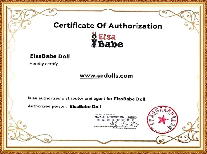 ElsaBabeDoll - certifikát lásky bábiky