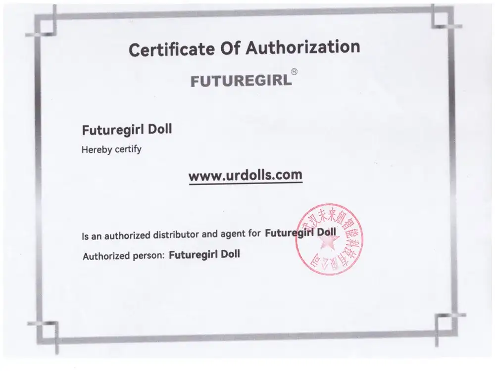 בובות מין FuturegirlDoll-Certificate