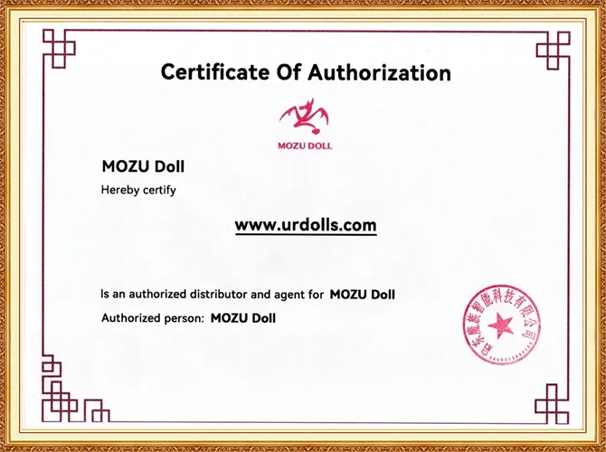 MOZUDoll-Certifikát sexy bábiky