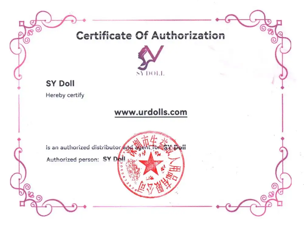 bábóg gnéis SYDoll-Certificate