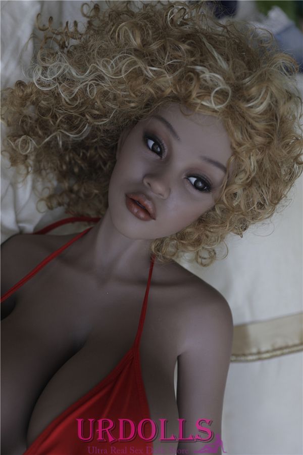 ILeilany - 165cm Big Tits Silicone Full No. 11 Head Black Skin Sanhui Doll