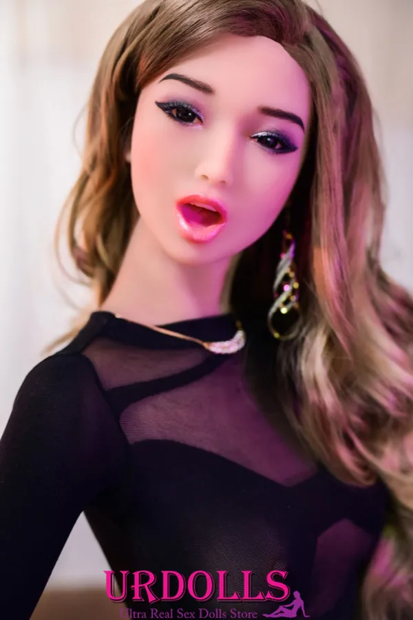 Melissa 158CM Sexy Wheat Color Brown Long Curly Hair 6YE Doll General Chest TPE Real Dolls