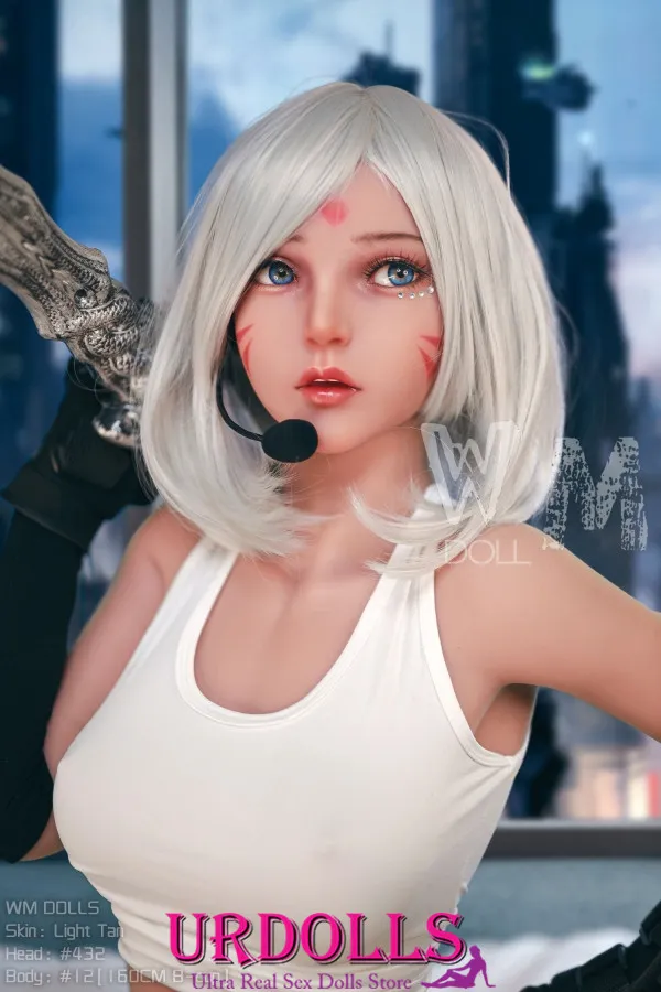 Kristin Angel 160CM White Hair B-Cup Tall Sports Goddess WM Dolls Kulay ng Trigo TPE Murang Sex Doll