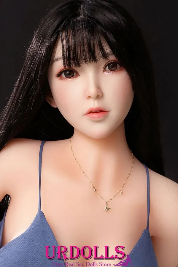 Allie 158CM 247 tête en silicone jolie poitrine Real Sex Doll Couleur de peau seulement peau normale couleur de blé en option SY Greffe de cheveux TPE corps