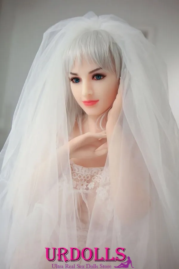 រ៉ូបអាពាហ៍ពិពាហ៍ Dylan Love Doll សុដន់ធំ 158CM ភ្នែកពណ៌ខៀវ សម្ភារៈ TPE A3 ជើងក្រាស់