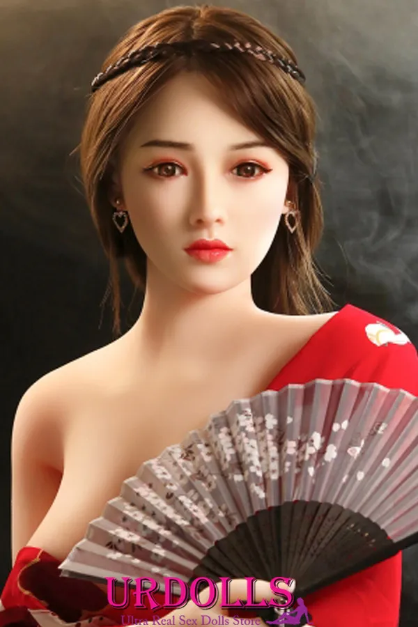 Lorelai Pink labia Lifelike Sex Dolls Clear eyes TPE 165CM Red Hanfu pretty Chest