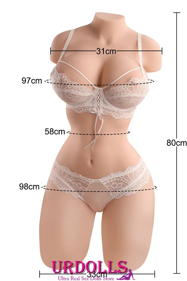 В наличии + Brandi Round Breasts Torso Doll Реалистичная TPR Глубокое декольте