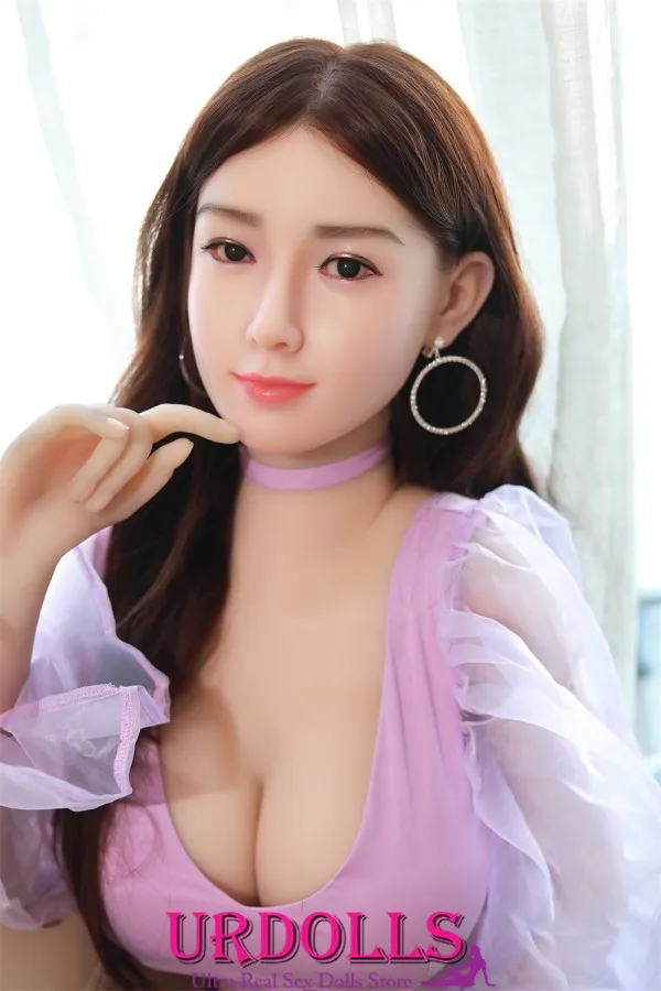 Makeup me fustan ngjyrë vjollce Yoona që nuk zbehet Koka silikoni + Trupi TPE COSDOLL 170 cm Koka e madhe e gjoksit nr. 1 Kukulla seksi të lira në stilin seksi