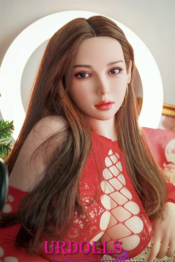 Gina Cute Face Silicon Cap + TPE Body COSDOLL 158cm Sâni mari Cap Nr. 29 Păpuși sexuale realiste