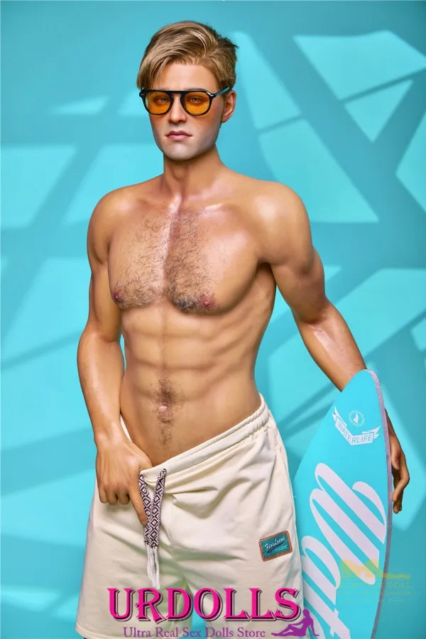 hunk pops sex doll with penis