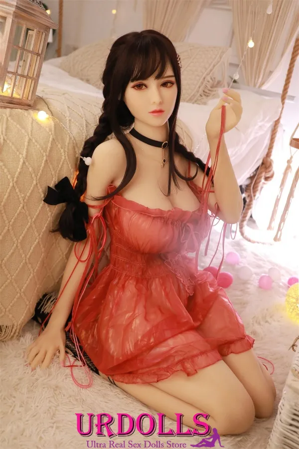 man fucks silicone moaning sex doll and creampiesher