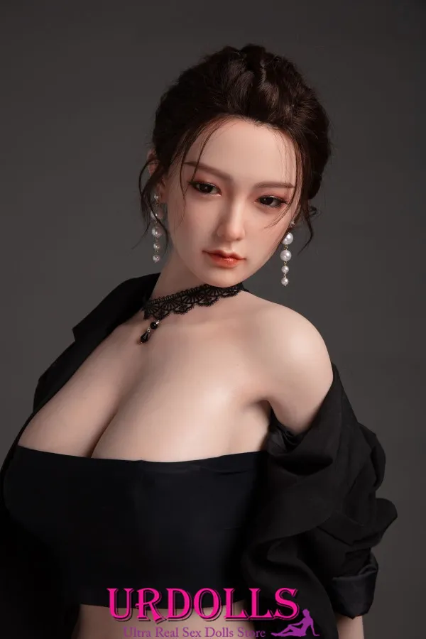 Assa 170cm (5ft7) D-cup juuksesiirdamise silikoonpea + TPE keha JX laos Sex Love Doll geeliga täidetud rinnad