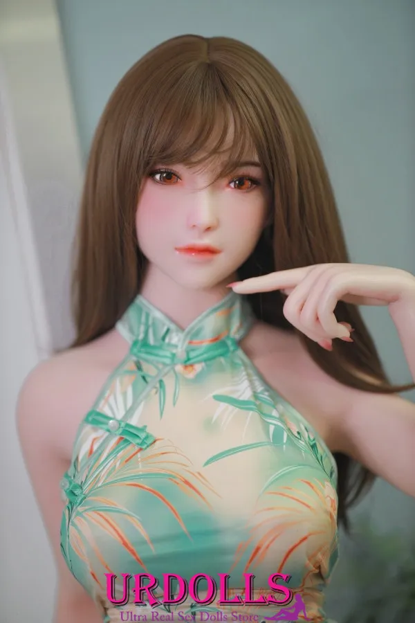 ลูกพีช - 170 ซม. (5.6 ฟุต) D-Cup Cheongsam Love Doll ตุ๊กตาจริง Jy Silicone Sex Dolls