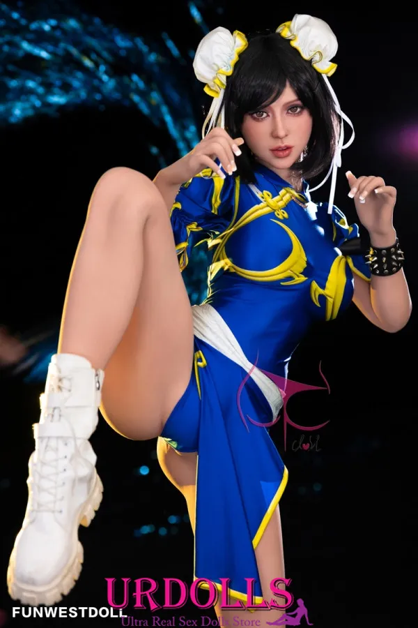 funwest girl pretends to be silicone sex ass doll