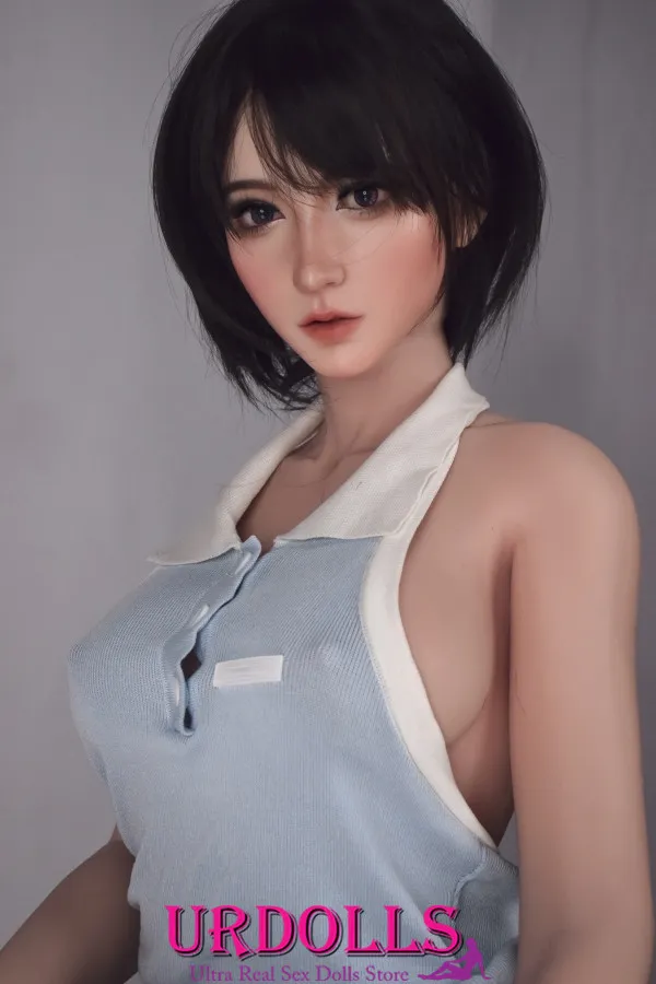 blond asian sex doll makes him cum twice